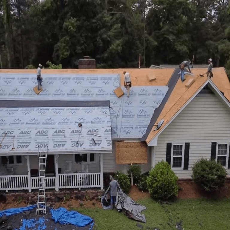 local roofing Residential re-roof in progress