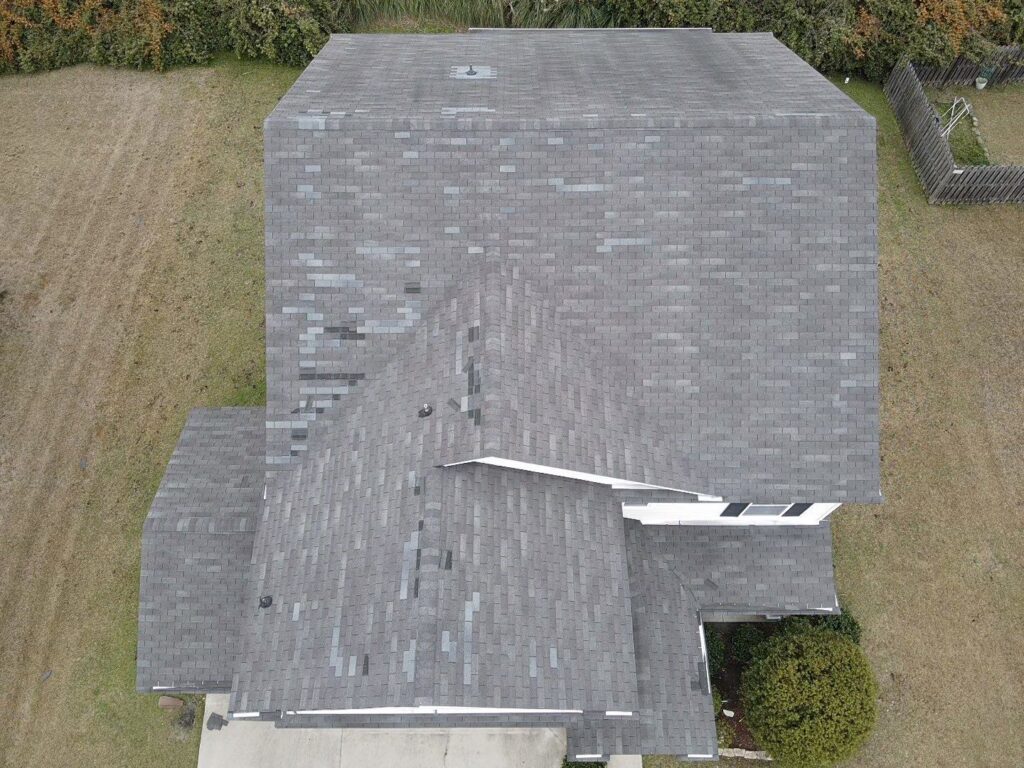 home in Effingham County GA roof with missing shingles